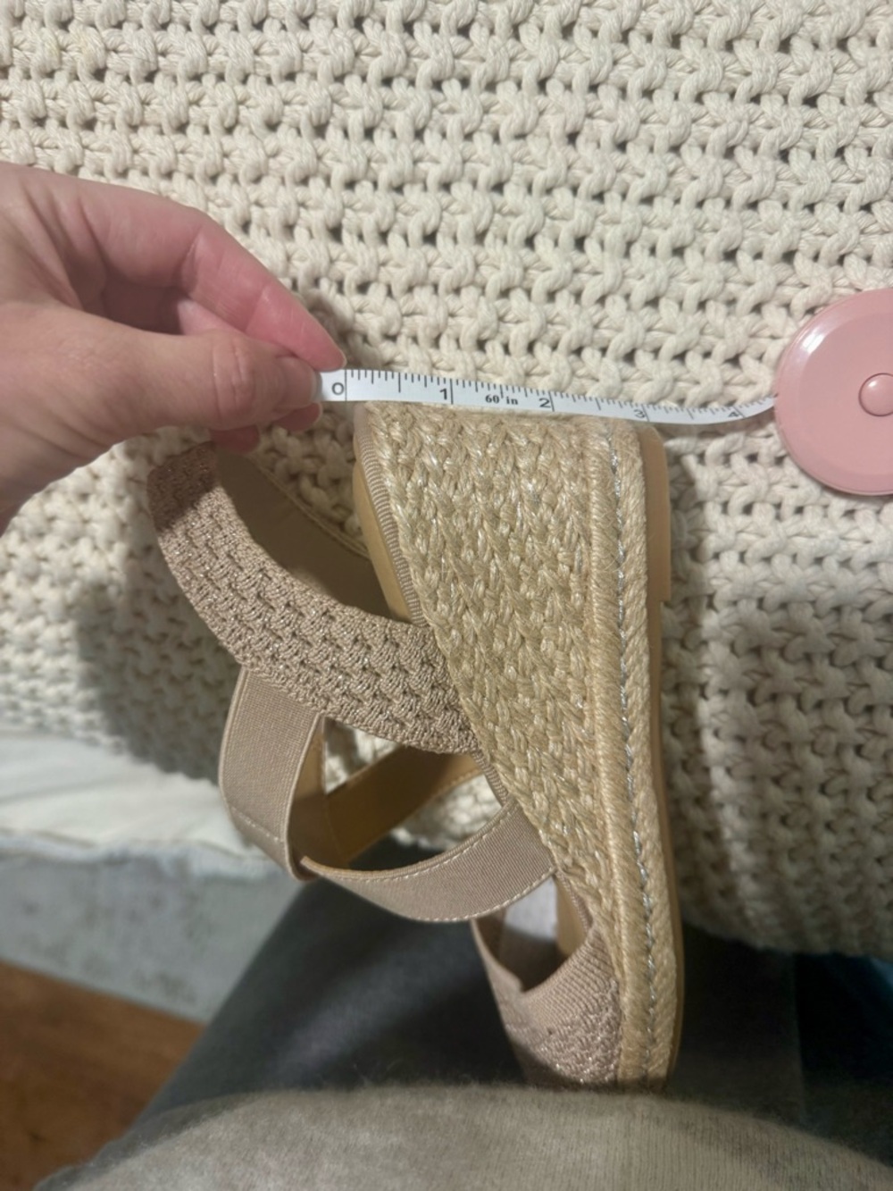 Kelly & Katie Cream Espadrille Ankle-Tie Wedge - Picture 8 of 8